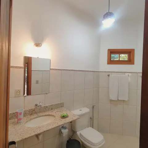 Banheiro privativo de apartamento da Pousada OPICODOCIPO