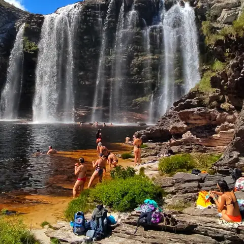 Cachoeira do Bicame em Lapinha da Serra