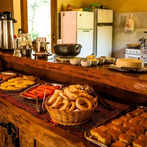 Café da manhã da Pousada OPICODOCIPO