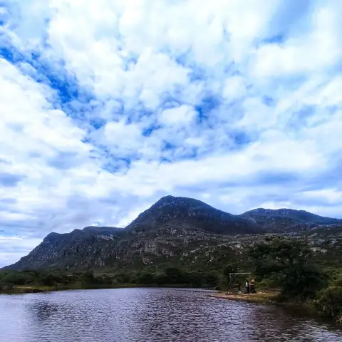 Caiaque na represa de Lapinha da Serra