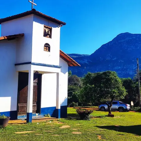 Igreja no vilarejo de Lapinha da Serra